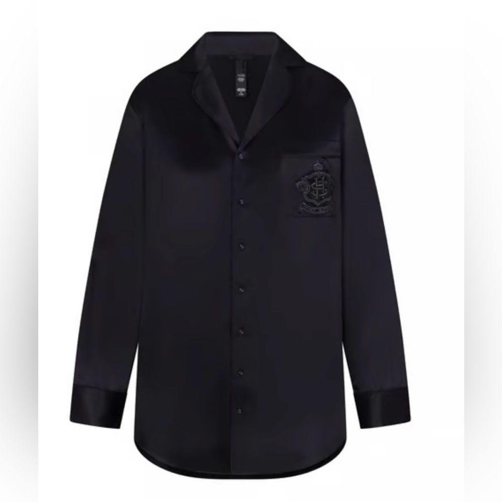 🗺️⁀જ✈︎ SKIMS Hotel Collection Satin Pajama Top | Black |